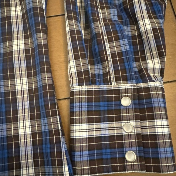 Wrangler Mens Shirt Size Medium Blue Plaid Pearl Snap Button Up Relaxed Western - Picture 6 of 14